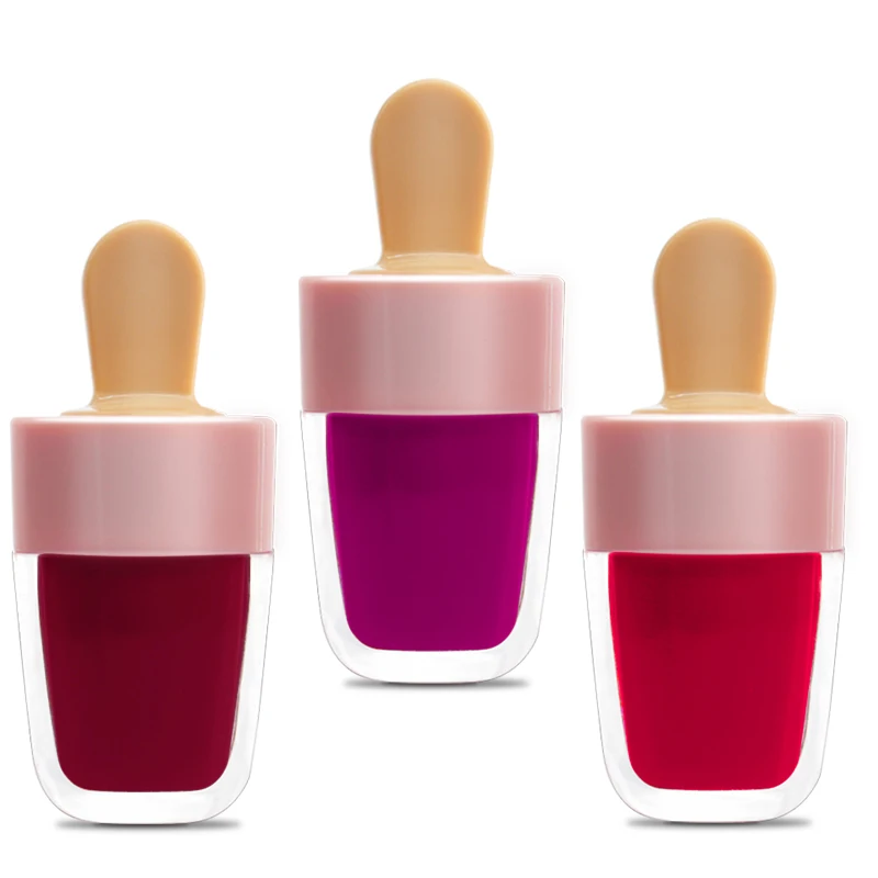 

Private label lip gloss matte Ice Cream Tube 40-Color Matte Lip Gloss Available with all materials NOLOGO blank spot