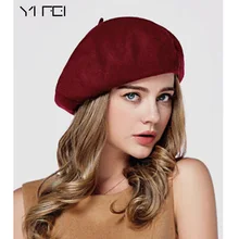Inverno Mulheres Chapéu Boinas De Lã Do Vintage cores Cap Chapéu Casamata 32 Gorras Mujer Hombre Chapéus da Boina Boinas Gorro De Lã Chapéu
