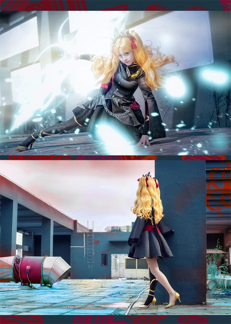 Fate/большой заказ FGO Косплей Lancer Ereshkigal Косплей Костюм женское платье Хэллоуин черные костюмы платье+ головной убор+ носки