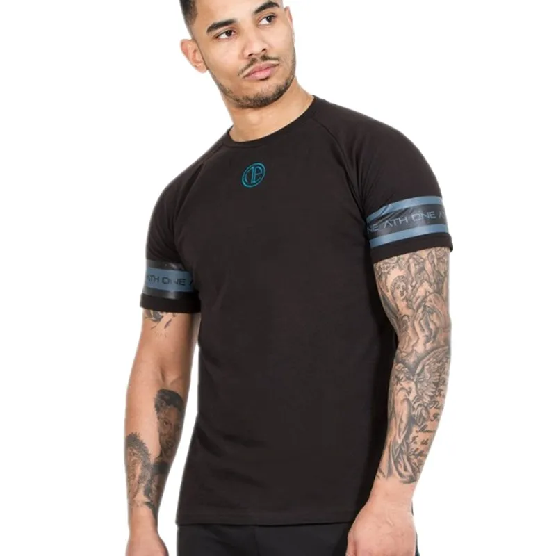 

Men New Black Cotton O Collar Breathable Moisture absorption Gyms bodys printed t shirts are hot sellers for summer 2019