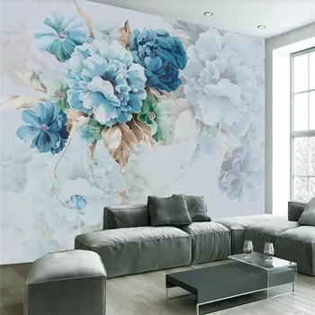 

Fresh living room TV background wall professional production mural factory wholesale wallpaper mural poster photo wall