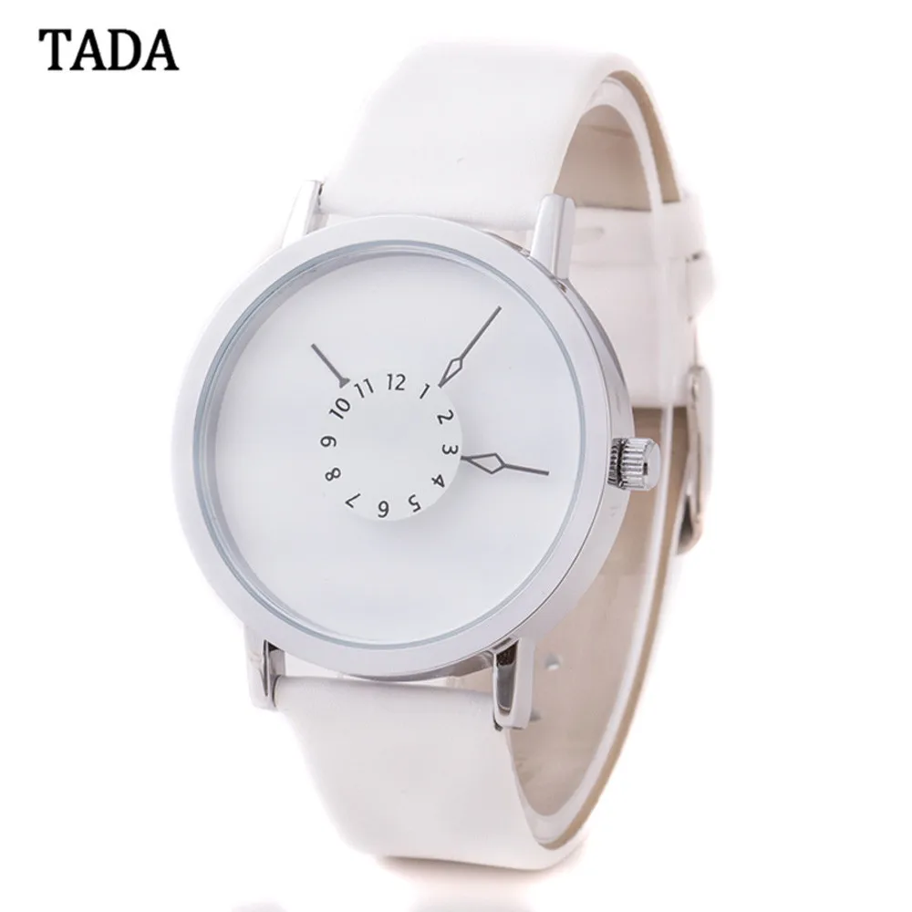 TADA водонепроницаемые часы кожаные мужские и женские часы браслет модные часы Быстрая