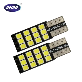 

AEING 12x T10 Led Bulb 12SMD 2835 LED 12SMD Flood Non polar LED 168 194 501 Car Auto License Plate Parking Lights Bulb Lamp 12V