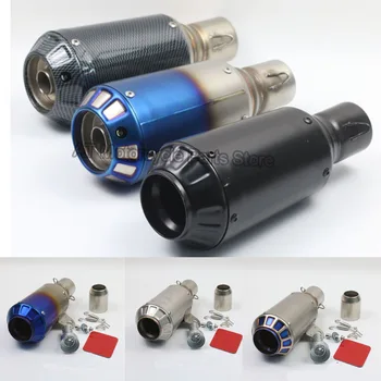 

51mm Universal Motorcycle Exhaust Muffler Modified Scooter GY6 Pitbike Exhaust Pipe for Honda Kawasaki Yamaha