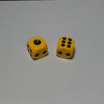 

Free Shipping NEW 4PCS 6-sided 14mm Round Corner Yellow Color With Black Pips Dice For Boardgame And Other Game Accessories