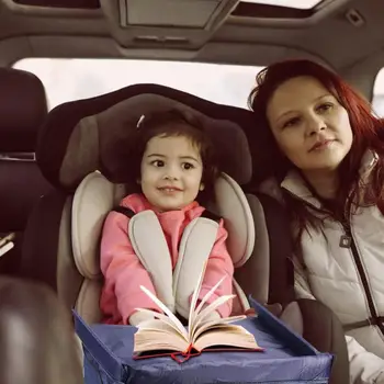 

Waterproof Car Seat Tray Storage Baby Table Kids Toys Food Water Holder Desk Storage Baby Stroller Holder Food Desk Travel Play
