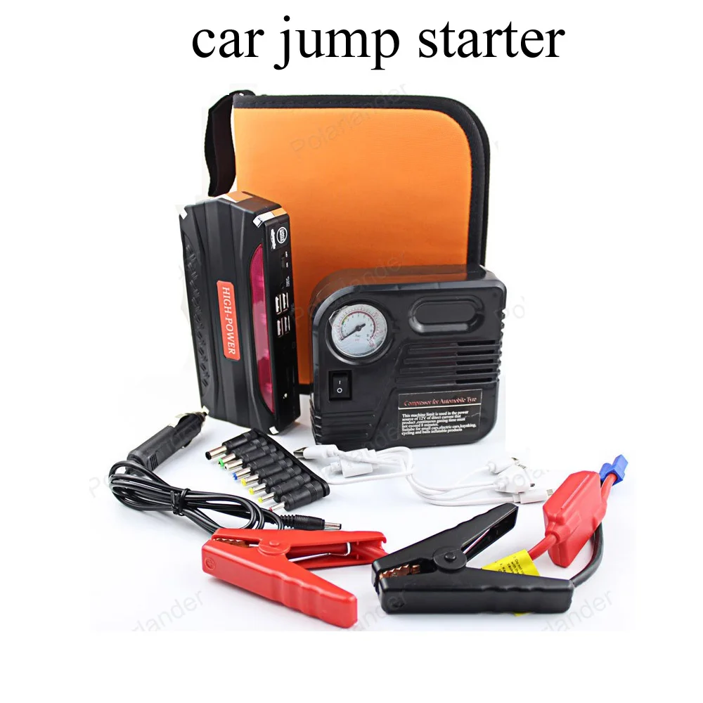 Buy car jump starter power bank with car pump 12v