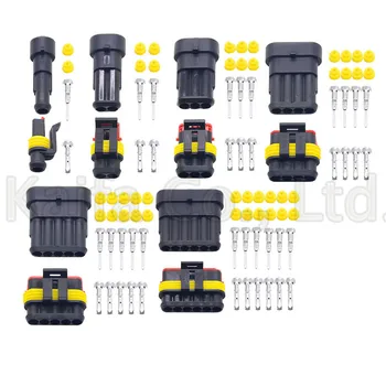 

30 Sets contain (5PCS 1P+2P+3P+4P+5P+6P) Connectors male and female Plug, Automotive waterproof connectors Xenon lamp connector