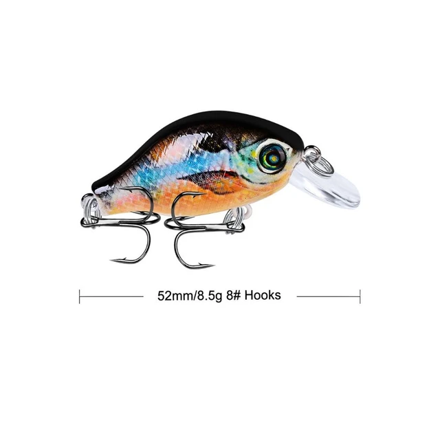 1pcs 52mm 8.5g Crank Fishing Lure Wobbler Floating Artificial plastic Hard Bait Trout Crankbait Bass Pike Japan Fishing Tackle 3