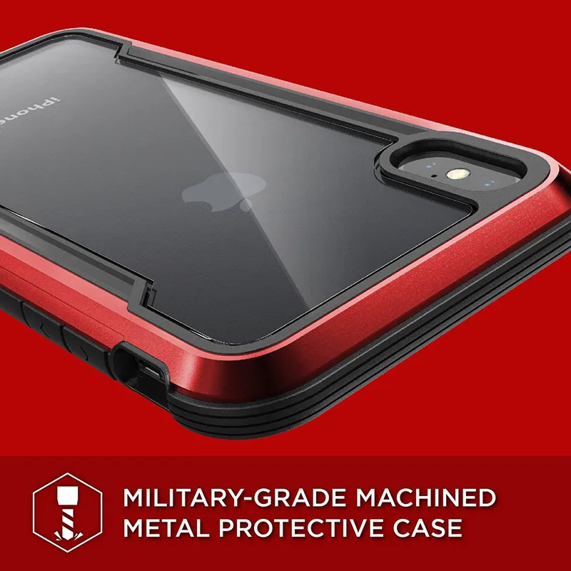 X-Doria Defense Shield чехол для телефона для iPhone XR XS Max военный класс падение протестированный чехол Coque для iPhone X XS Max Алюминиевый Чехол