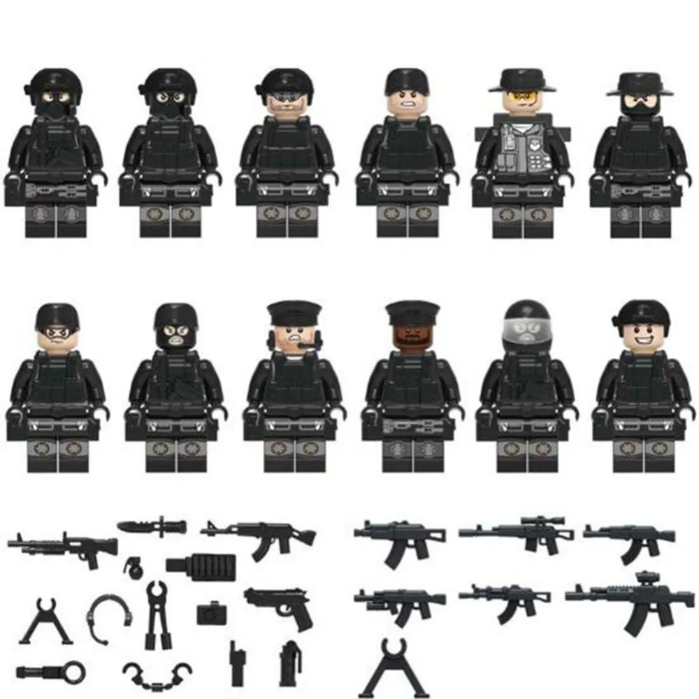 Military SWAT Police Gun Weapons Pack Army Soldiers Building Blocks MOC Arms City Compatible With LegoINGly Weapon Series Action