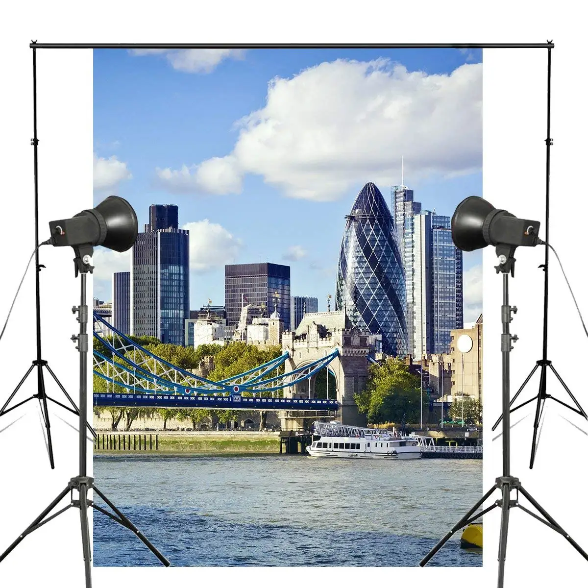 

150x220cm London Tower Bridge Photography Background Blue Sky Backdrop European theme Photography Studio Backdrop Props Wall