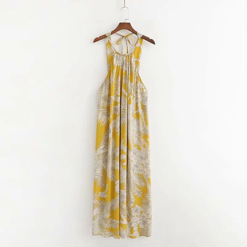 

XD50-2195 European and American Fashion Wind Printed Drop Dresses