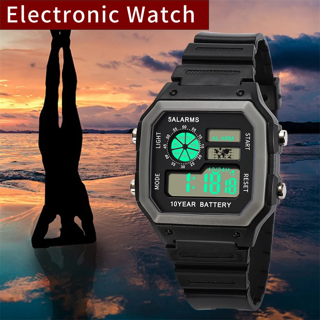 Мужские часы модные высококачественные многофункциональные 30 м водонепроницаемые спортивные часы мужские электронные часы Relogio Digital Esportivo
