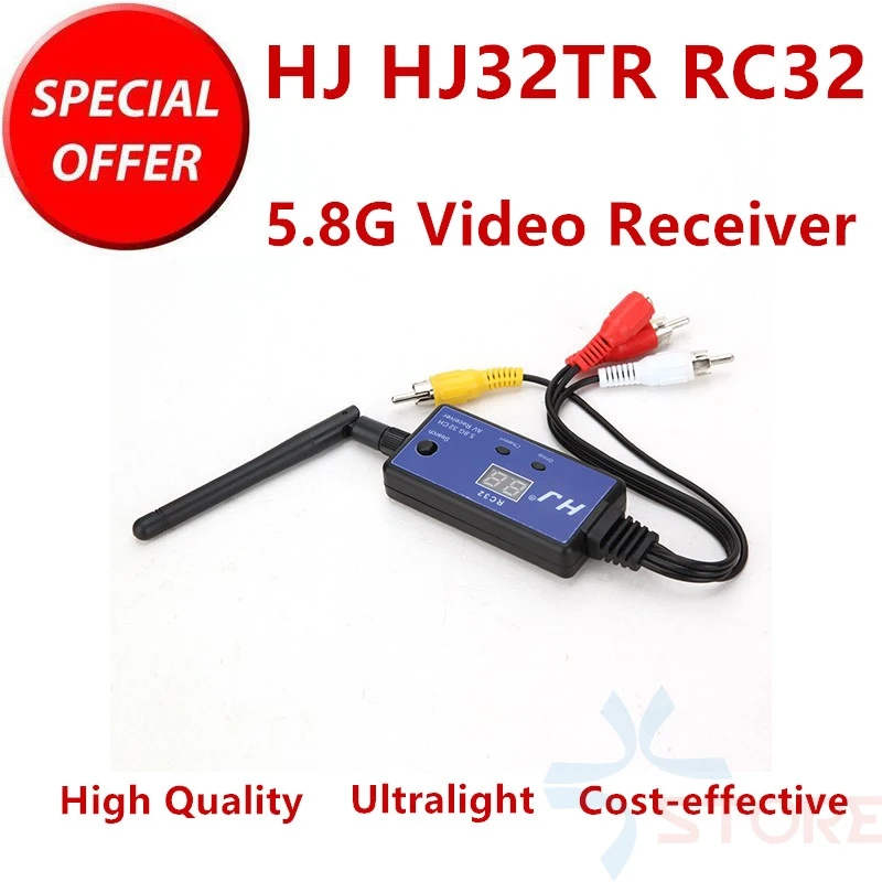 HJ HJ32TR RC32 5.8G 32CH Wireless FPV AV Audio Video Receiver For RC FPV Drone Multicopter QAV250 Quadcopter
