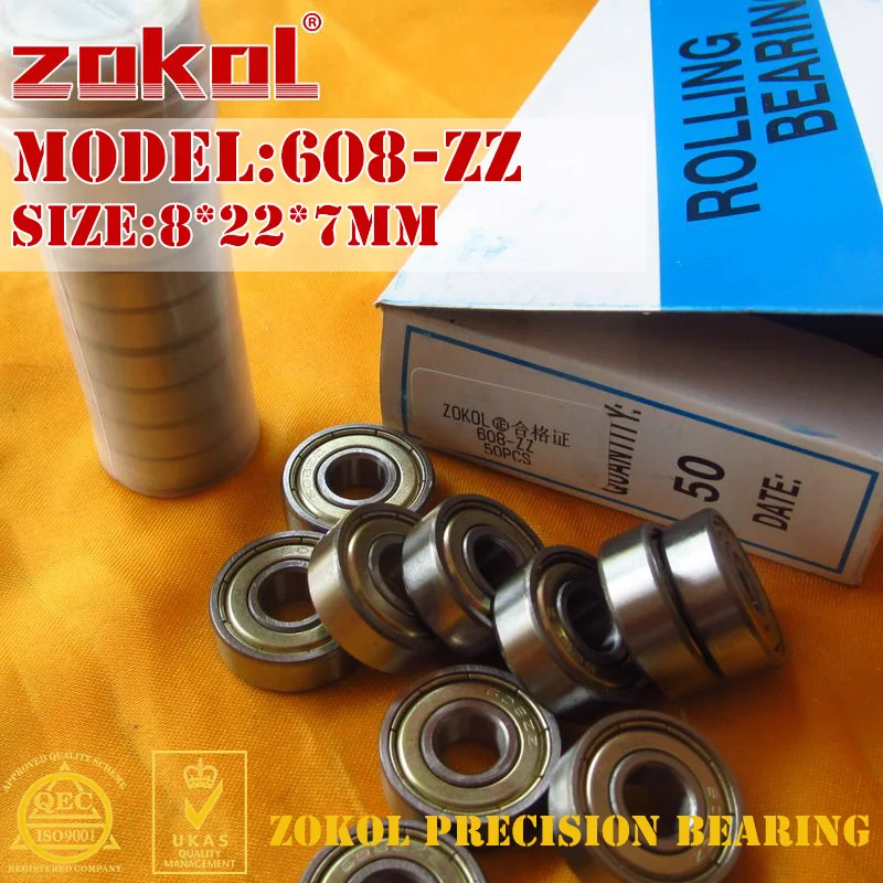ZOKOL 608 ZZ 2RS แบริ่ง RS 608ZZ 608RS P5Z4 Z1 ABEC5 Miniature 608 ZZ ...