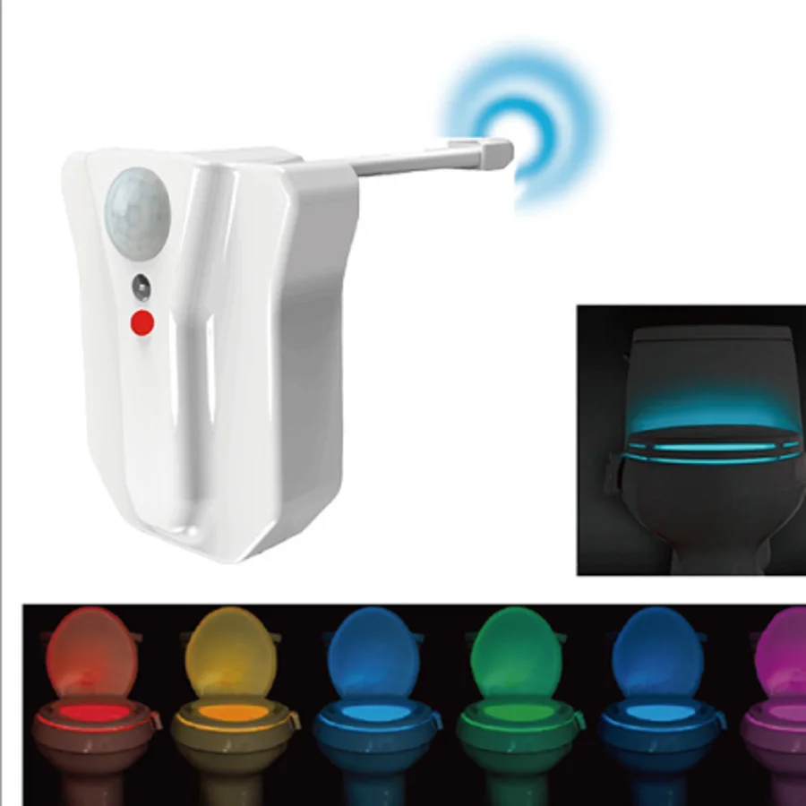 

8-color LED toilet light Bathroom-mounted human body induction toilet night light