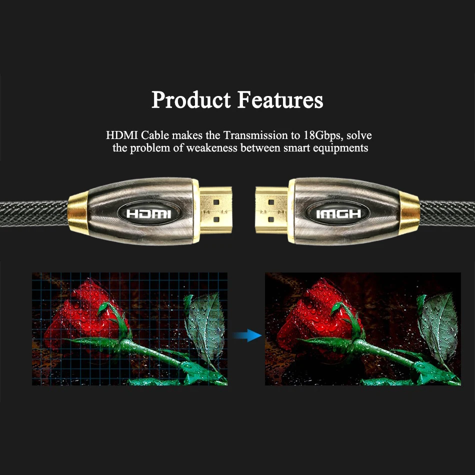 9 футов 1 м 8 3 5 10 Высокоскоростной HDMI 2 0 кабель ethernet Full HD 1080P 2160P 4K 3D для PS3 ноутбука