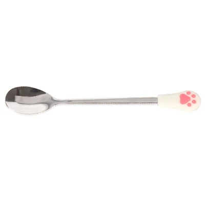 White Metal Spoon Pandapark милый креативный кот лапы керамическая Личность Молоко Кружка Офис кофе стакан кружки для завтрака подарок для детей PPX016 - Цвет: White Metal Spoon