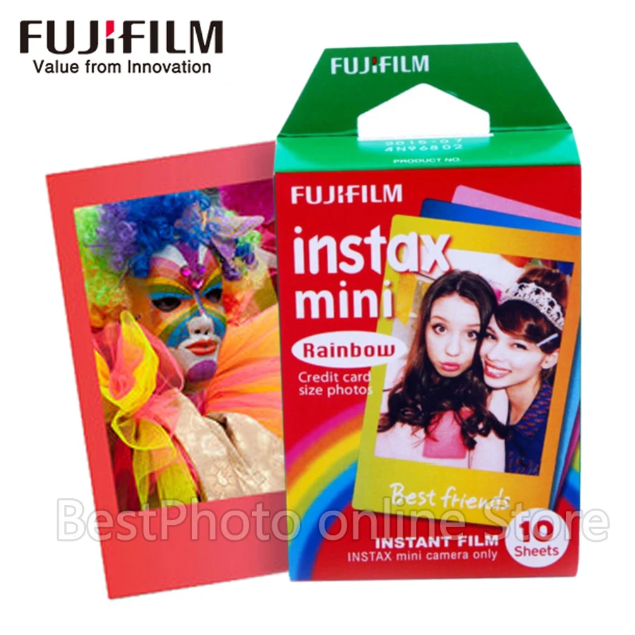 10 листов Fujifilm Fuji Instax Mini 8 пленка Радуга мгновенная камера для 8 7 s 7 50 s 50i 90 25 dw Share SP-1 камера фотобумага