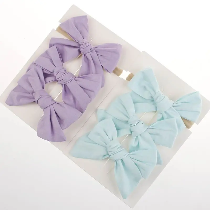 

Premium New 3Pcs/set Baby Big Hair Bows Knot Hair Clips Kids Girls Infant Toddler Headband Headwear Sets Hair Accessories