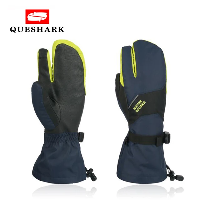 US $11.55 Men Women 3 Fingers Touch Screen Skiing Gloves Windproof Long Wrist Winter Warm Mittens Snowboard C