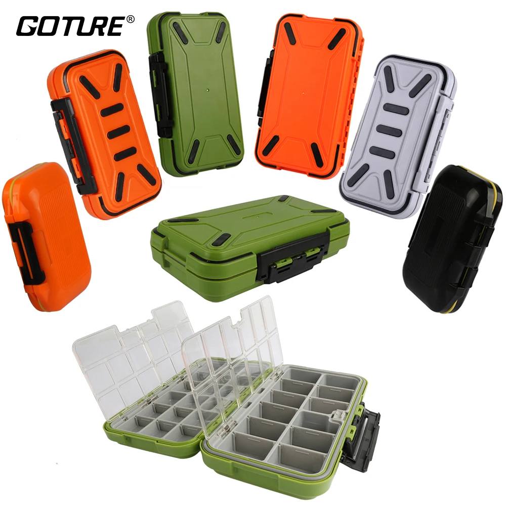 Goture Double Layer Hard Plastic Fishing Box For Baits or Sinkers Lure