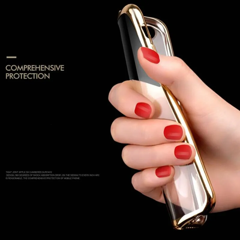 iphone 7 silicone case Fashion Rose gold Luxury Plating Case For iPhone X XS MAX XR Soft Clear TPU Cover For iPhone 12 6 7 8 plus ip 11 Pro MAX Coque iphone 7 waterproof case