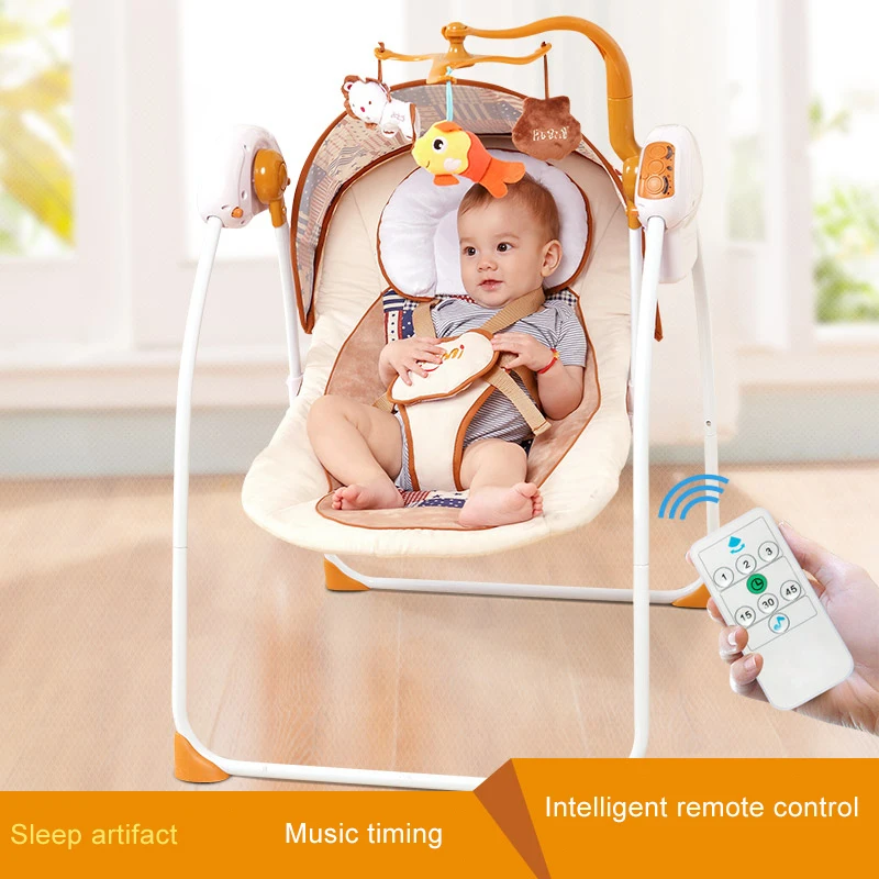 

New Model Primi Auto-swing Baby Cradle Electricity Big Space With Mattress Bluetooth And Newborn Sleeping Bed