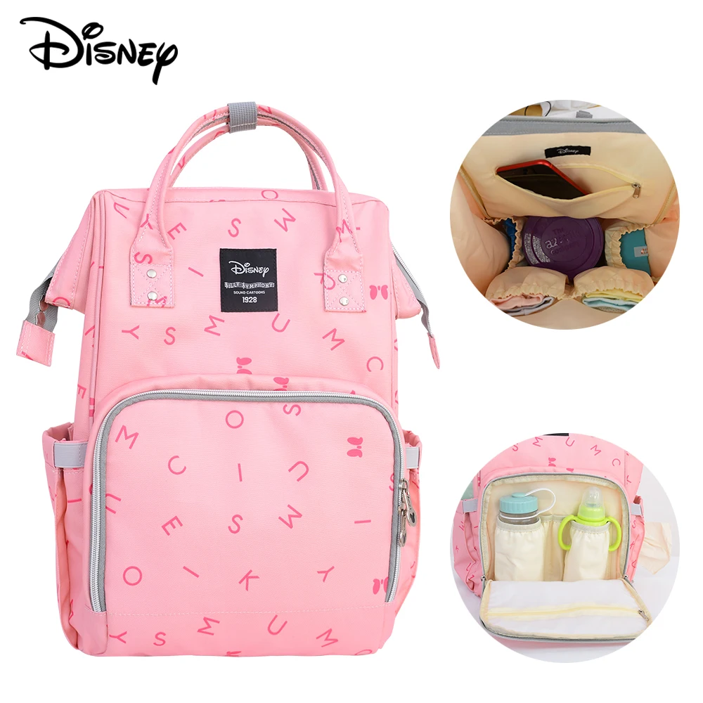 Disney baby diaper bag backpack Large capacity maternity mummy nappy