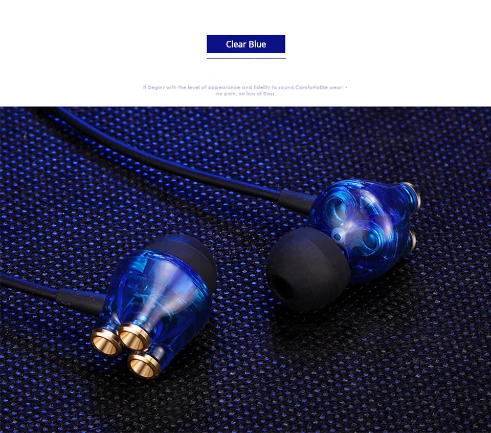 Wired earphone 6 driver Gamer headphone with microphone Sports Earphones wired earphones earbuds in ear headphones microphone (16)