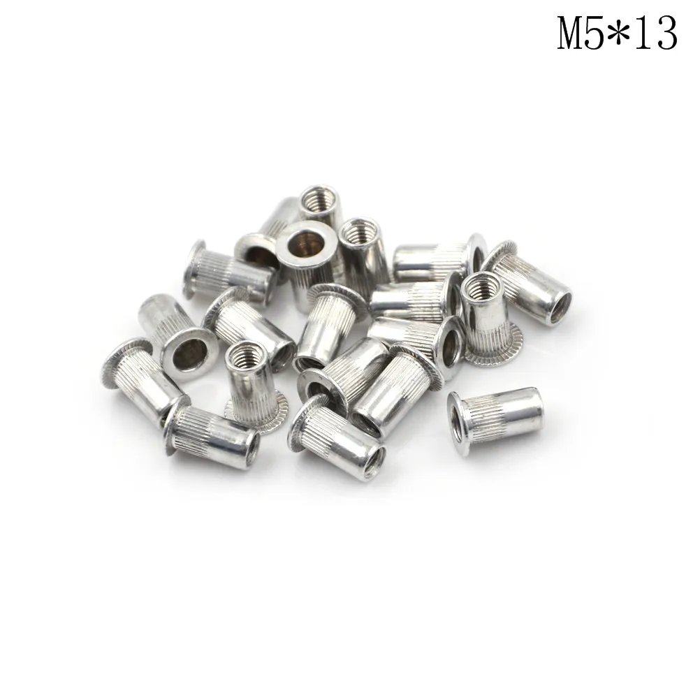 20 шт. новая распродажа M4 M5 M6 M8 M10 Rivnut из алюминиевого сплава Плоские заклепки с