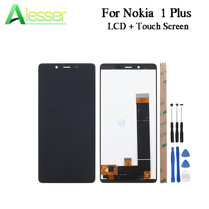 

Alesser For Nokia 1 Plus LCD Display And Touch Screen 5.45" Assembly Replacement For Nokia 1 Plus phone +Tools And Adhesive