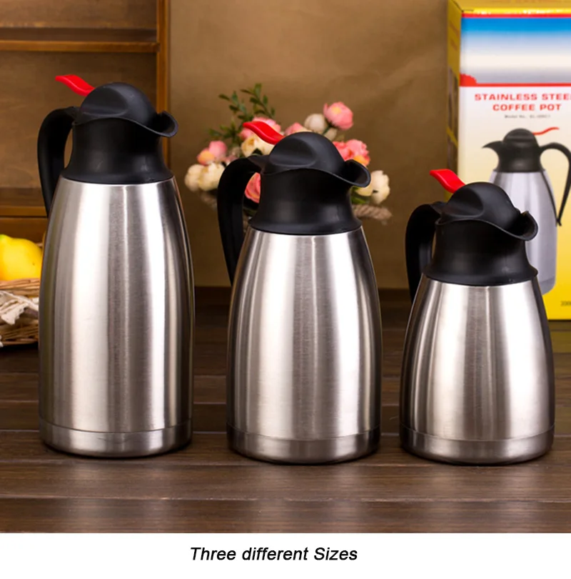 1L 1.5L 2L Stainless Steel Dispenser Insulated Hot /& Cold Flask Vacuum Tea Jug