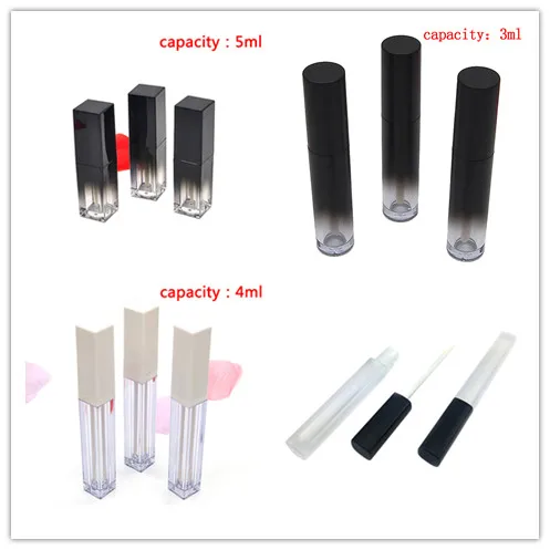 

1pc Empty Lipgloss Tube ABS Lipgloss Box Containers Clear Eyeliner Eyelash Container Mini Lip Gloss Split Bottle Multi Style
