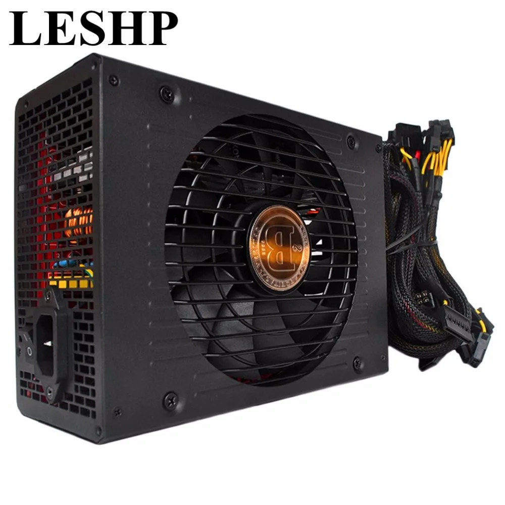 

LESHP Mining case power supply 1800W 12V suitable for miner R9 380/390 RX 470/480 RX 570/580 6 GPU CA With Low Noise Cooling Fan