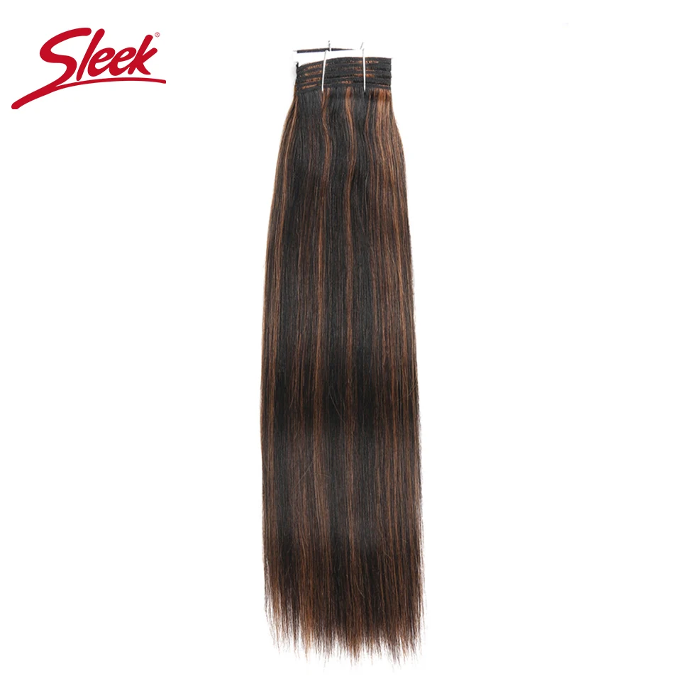 Feixes de Cabelo Humano em Linha Elegante Cabelo Remy Brasileiro Yaki Reta 1 pc Piano p4 - 30 P1b 27 p6 Tecer Pacotes Extensões 113g 7 Apliques e perucas
