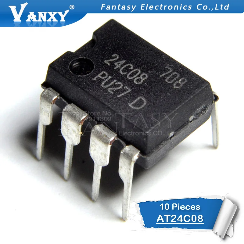 

10PCS AT24C08AN-PU27 DIP8 AT24C08 DIP AT24C08AN 24C08 new and original IC