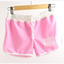 50 шт./лот Federal Express быстро женские тонкие хлопковые шорты для активного отдыха; Летние яркие цвета с принтом в виде букв Шорты