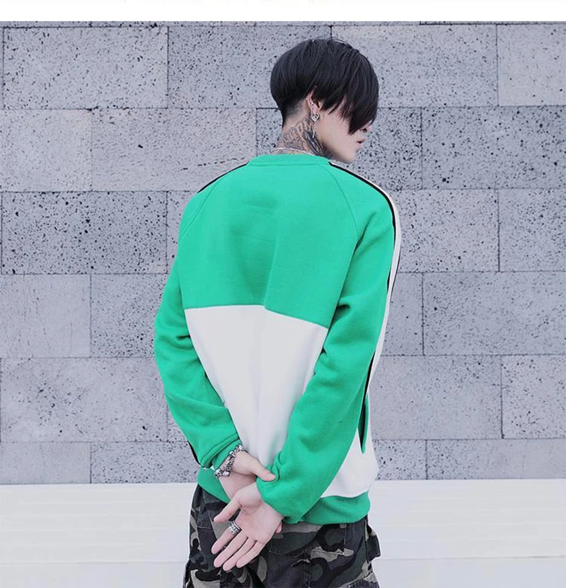 Patchwork Oversize Windbreaker Pullover Jackets Male Coats Vintage Varsity Jacket Men Fashions  (28)