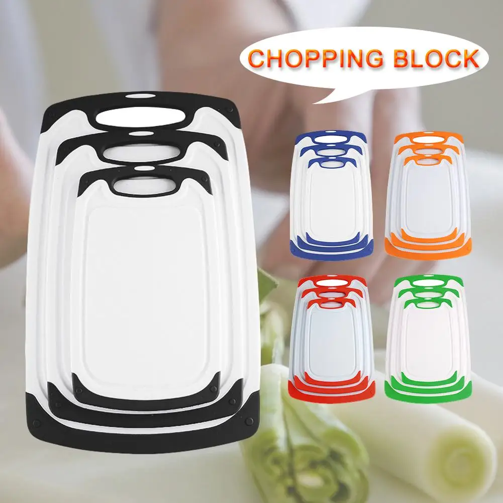 

3Pcs/Set Multifunctional Fruit Vegetable Cutting Chopping Board Kitchen Tool Hanging Design