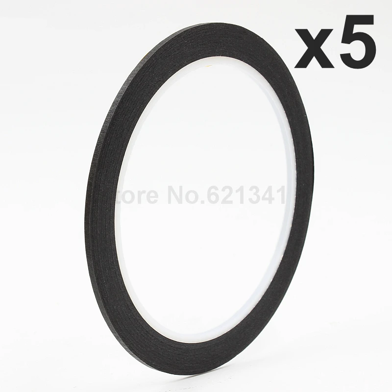 

5Rolls Black 2mm x 25m Draping Tape Pattern Making Supplies Masking Tape & Nail Art Tape Free Shipping