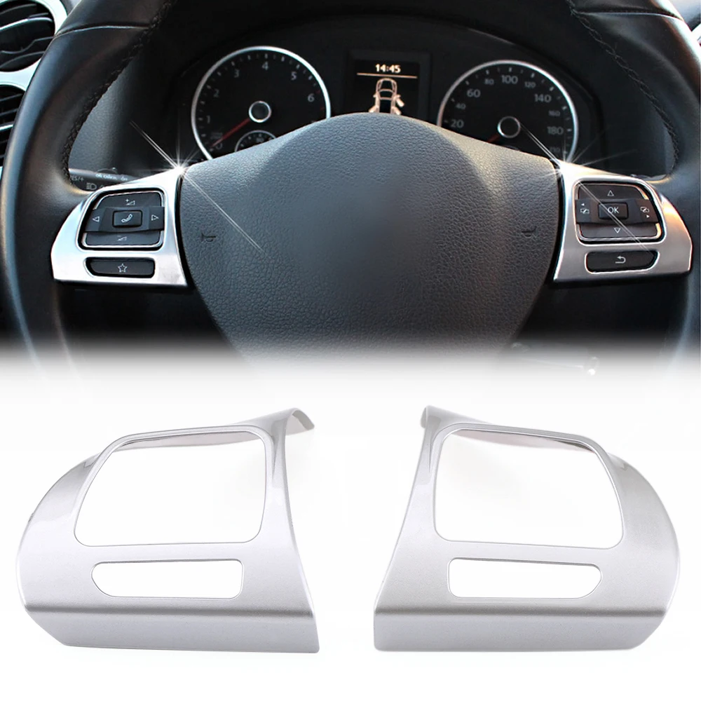 Хромированная накладка на руль для VW Golf 6 Mk6 Passat B7 CC EOS Tiguan Jetta Touran Sharan Caddy Badge рамка