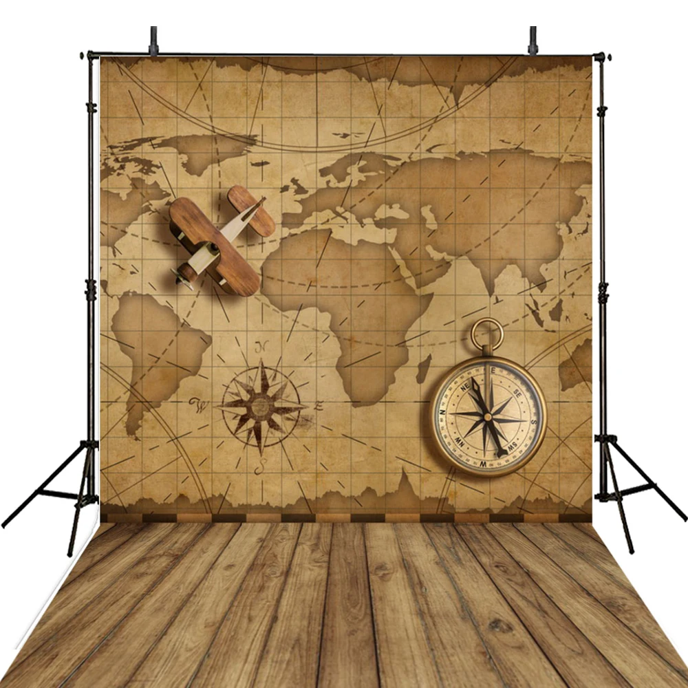 

Wooden Photography Backdrop Kids Vinilo Vinyl Backdrop For Photography World Map Background For Photo Studio Fotohintergrund