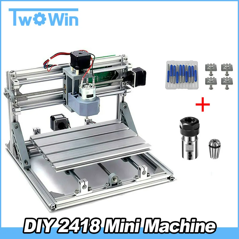 CNC 2418 DIY машина с GRBL управления рабочей областью 24x18x4,5 см 3 оси Pcb ПВХ фрезерный станок по дереву резьба гравер - Цвет: no laser