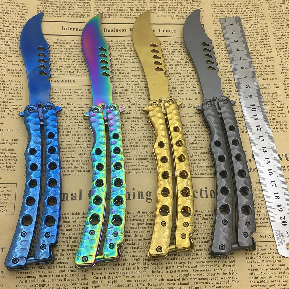 

Stainless Steel knife butterfly Practice Butterfly Training butterfly knife training gaming tool butterfly trainer tool