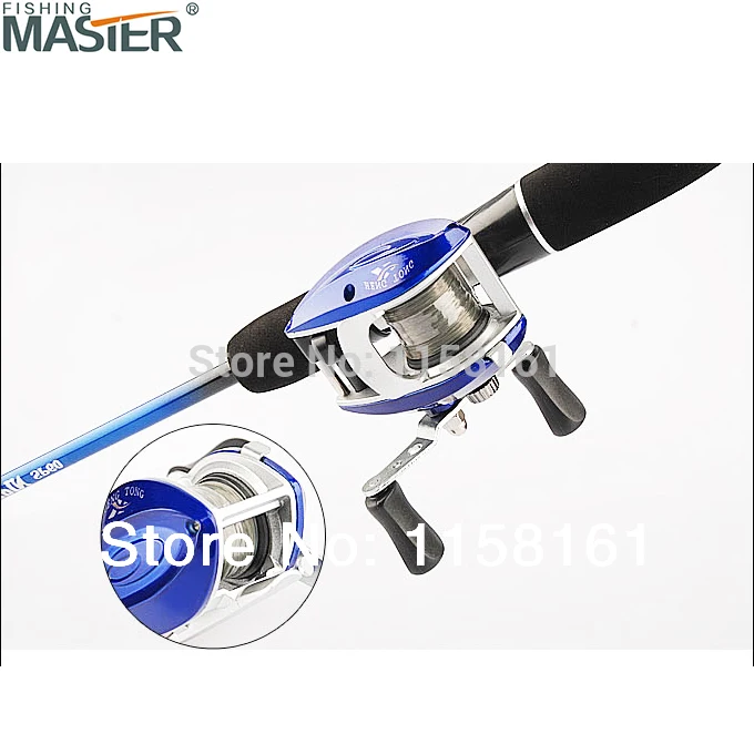 red white and blue spinning reel