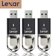 Lexar флеш-накопитель usb 3,0 32 Гб 64 Гб 128 ГБ Флешка u-диск usb карта памяти с шифрованием отпечатков пальцев F35