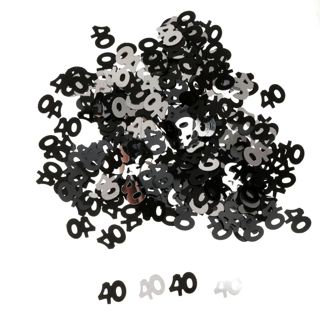 40th Milestone Party Table Decoration CONFETTI Sprinkles Age 40 Birthday