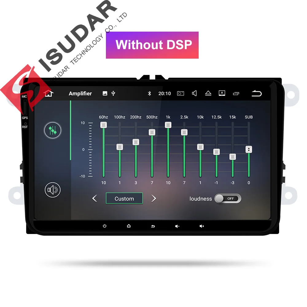 Isudar 2 Din Авто Радио Android 9 для VW/Golf/POLO/Passat/Skoda/Fabia/Octavia/Seat/Leon Автомобильный мультимедийный видео плеер gps USB DVR - Цвет: Without DSP